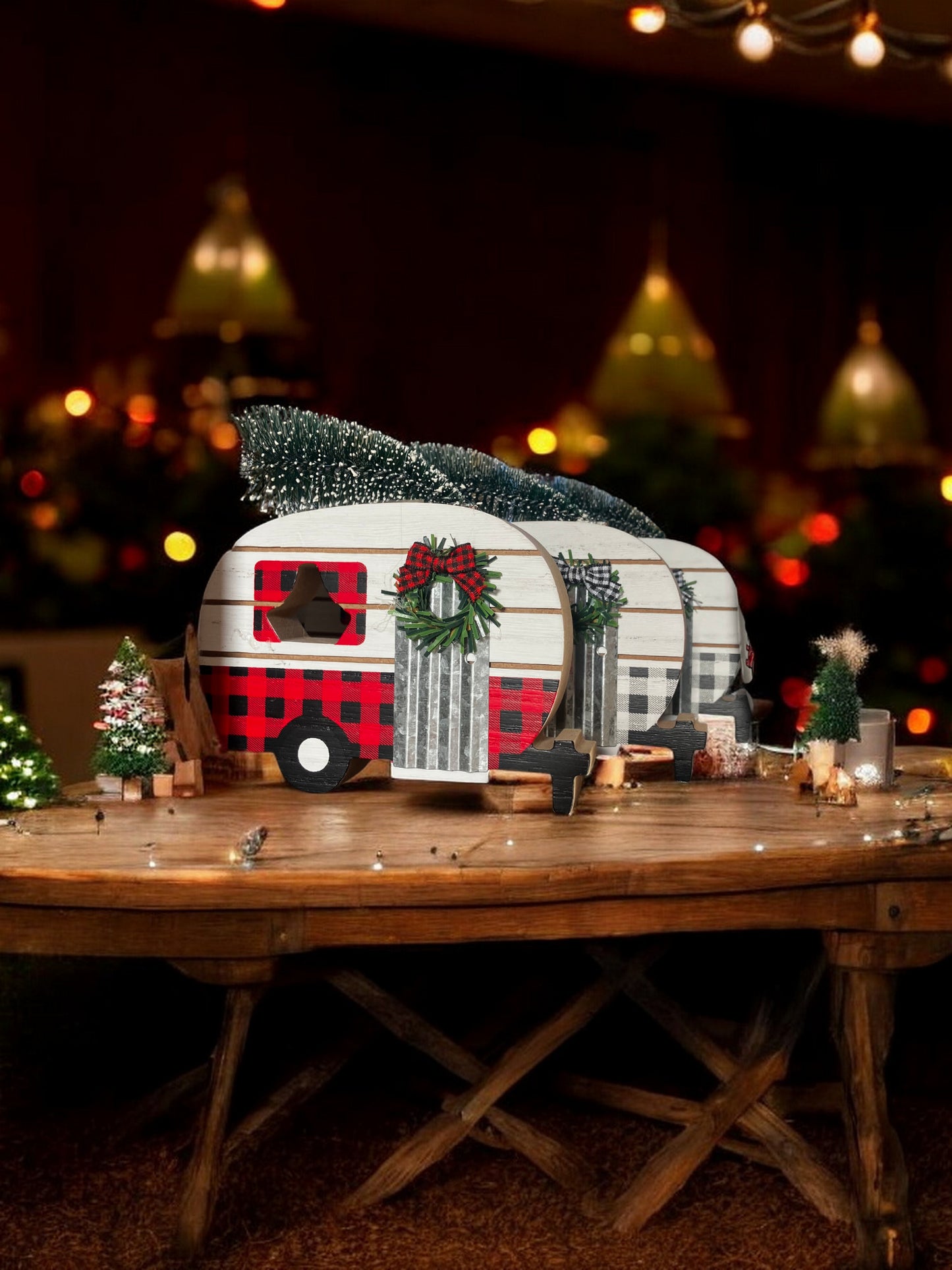 Christmas Camper Wood Blocks