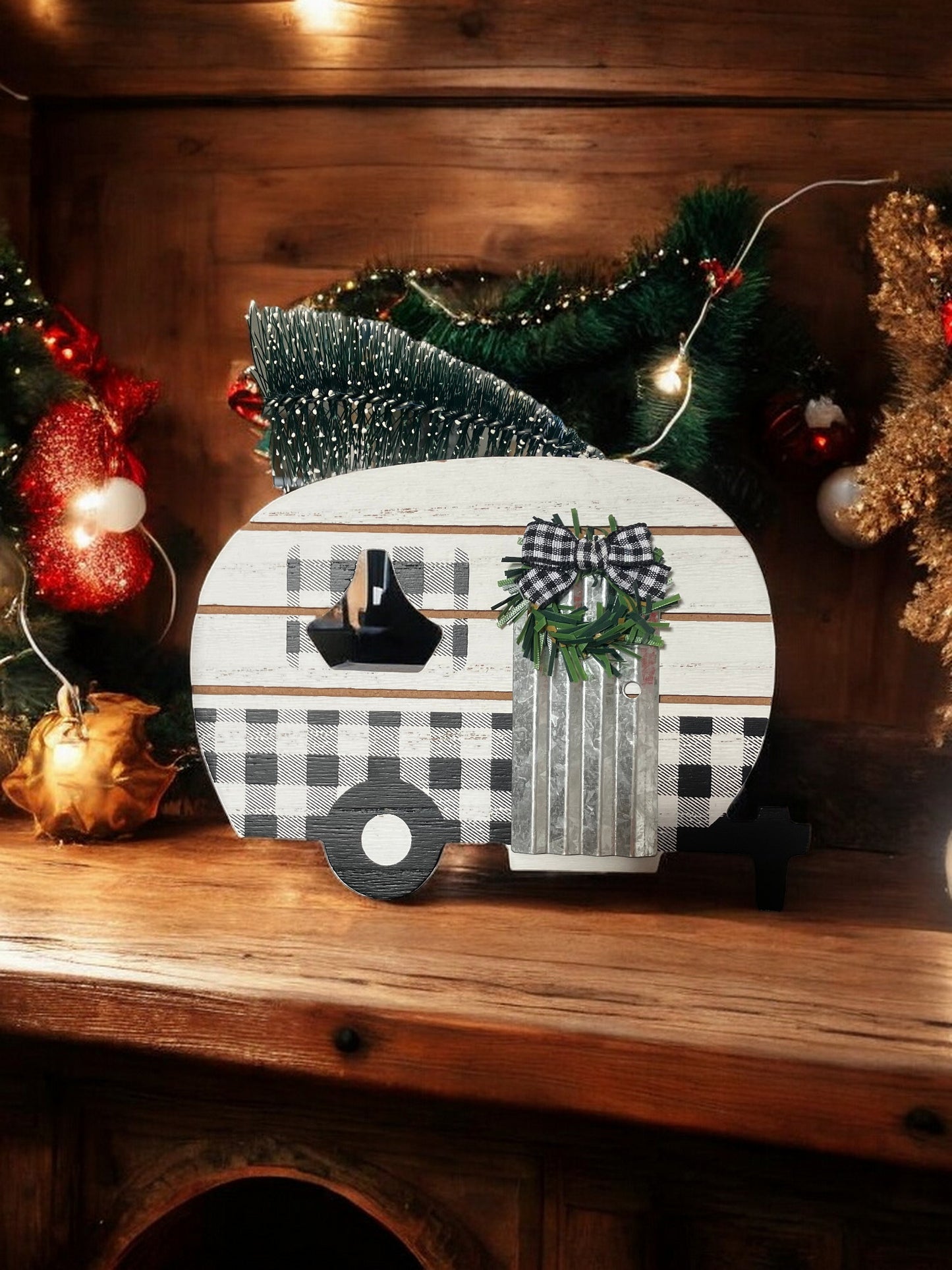 Christmas Camper Wood Blocks