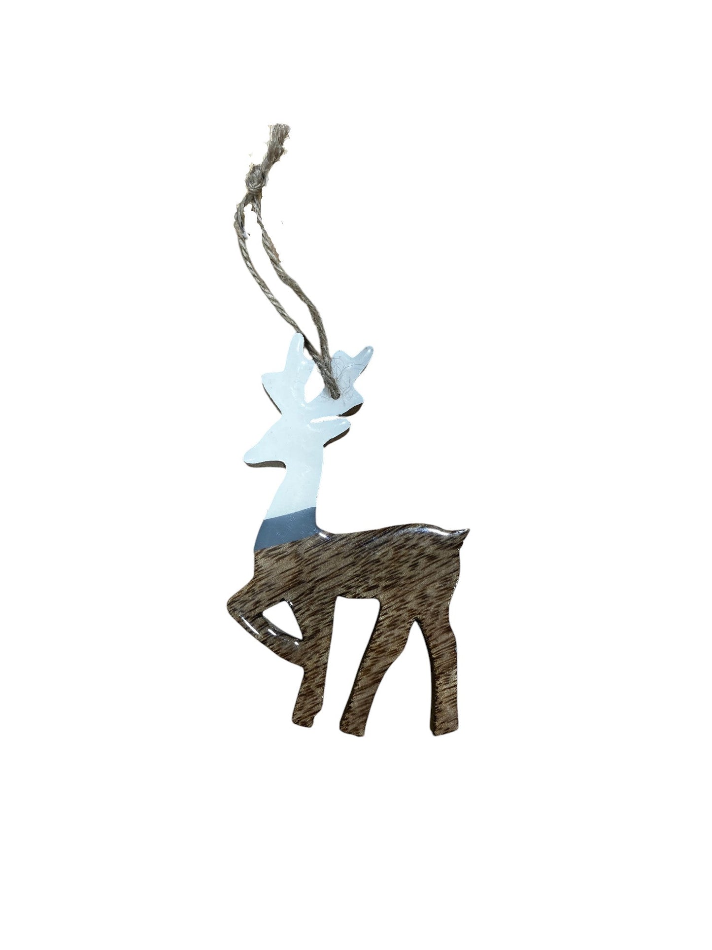 Wood & Enamel Deer Ornaments - Holland Landscape Supply